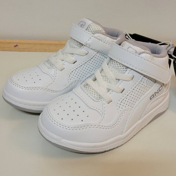 NEW AND1 Boys Court High Top Basketball Sneakers - White Shoes - Picture 2 of 11